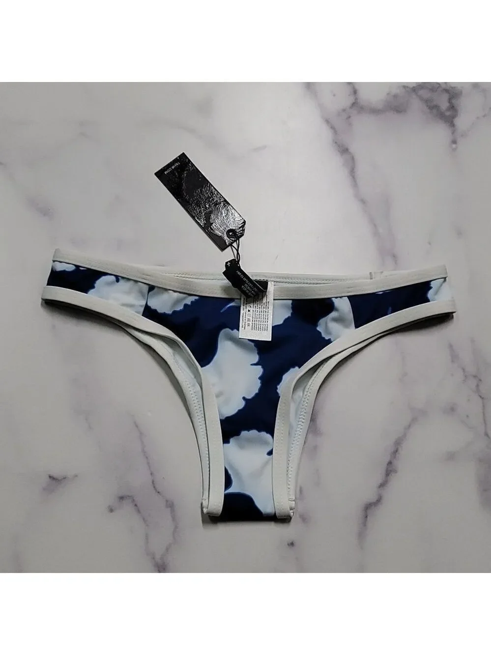 Tavik Swim Jayden Bikini Bottom Belle Cobalt Blue White